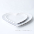 Nuevo diseño en forma de corazón en forma de corazón vajilla conjunto de vajilla